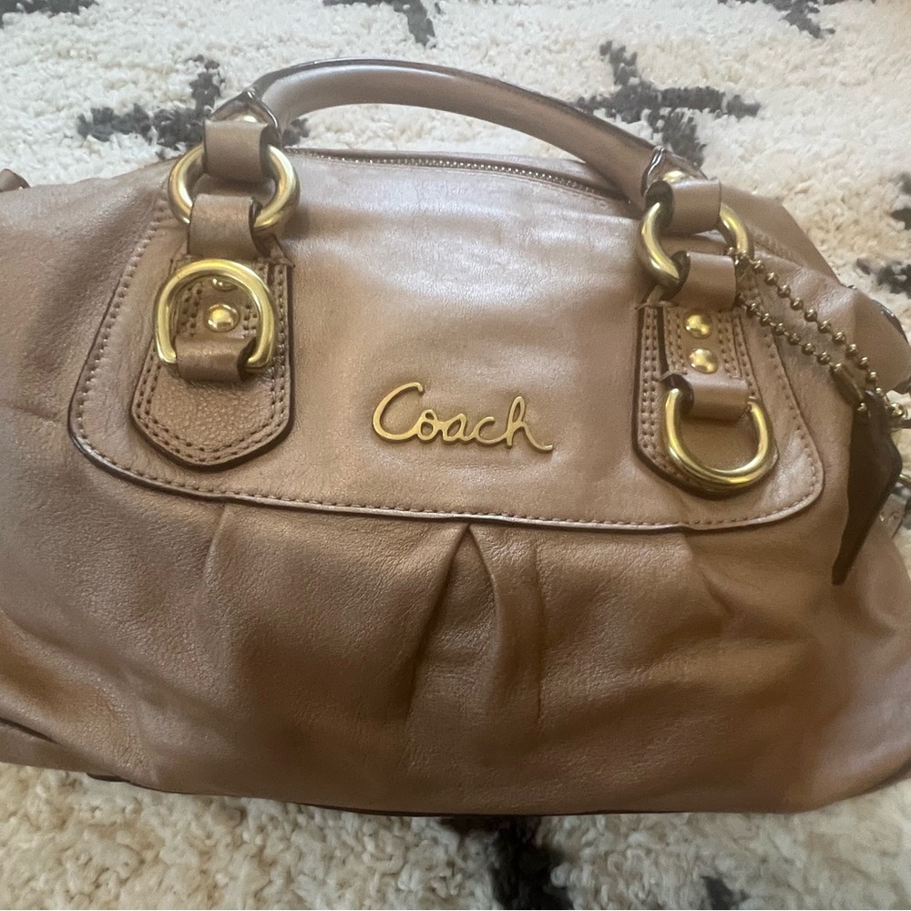Coach Metallic Ashley Shoulder Bag in Rose Gold